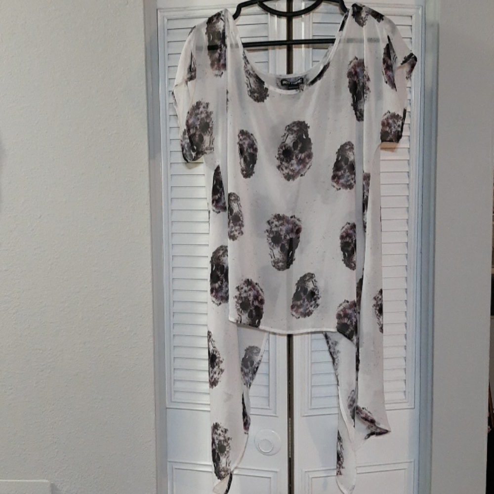 Day of the Dead print blouse